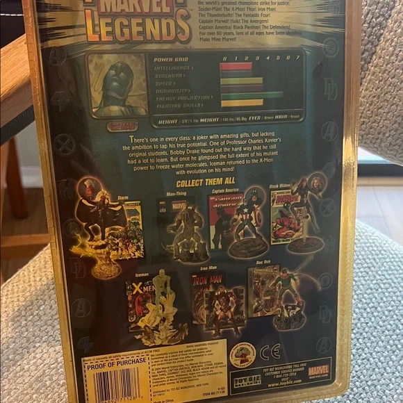 # 0799+ Marvel Legends Series VIII Iceman Figure with Accessories - Picture 4 of 6